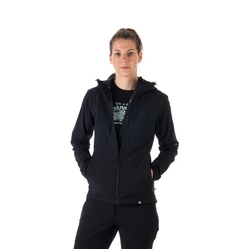 Női túra softshell kabát NORTHFINDER-ASHLEE-269-black