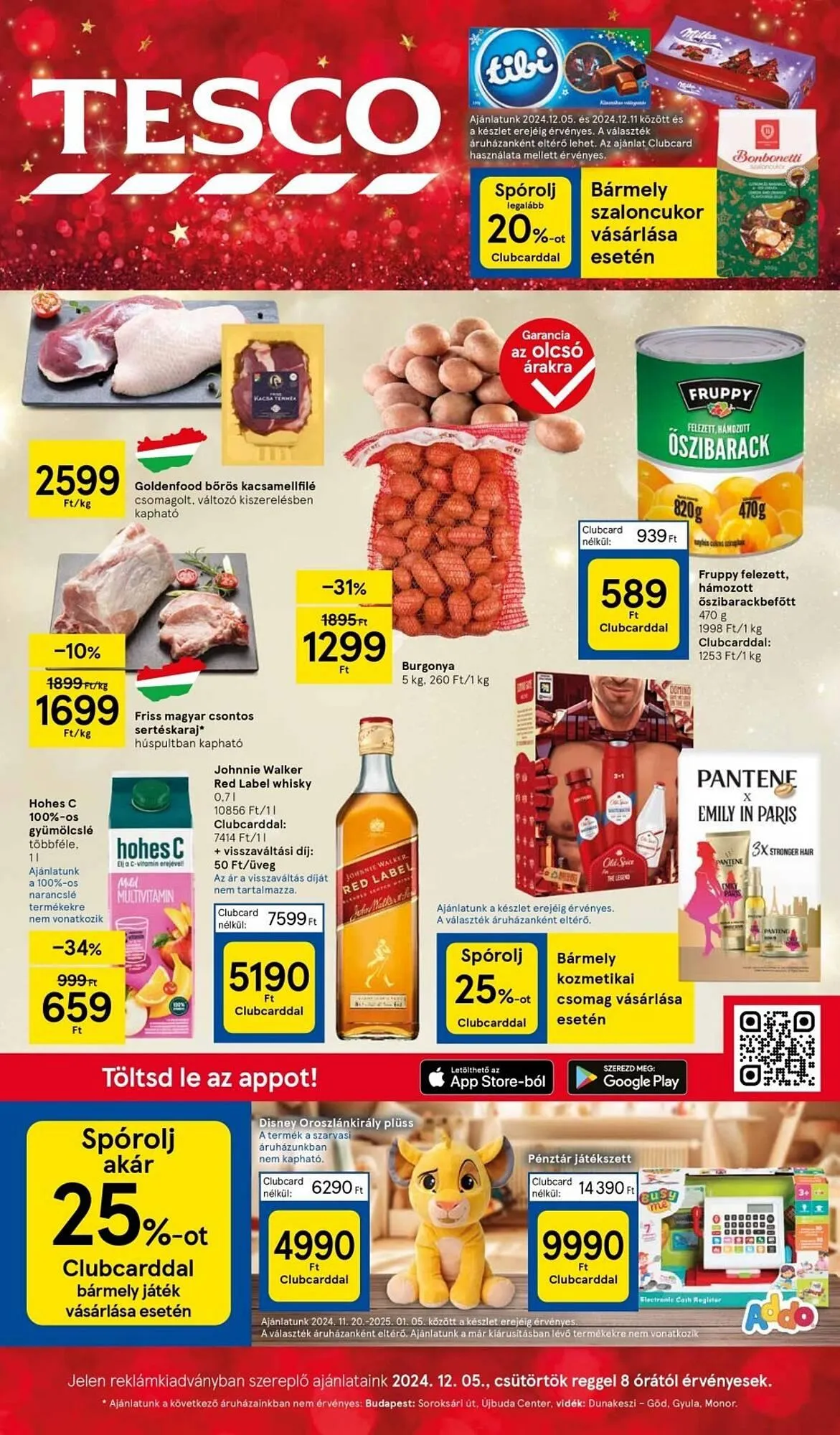 Katalógus Tesco akciós újság december 5.-tól december 11.-ig 2024. - Oldal 1