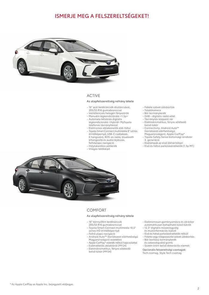 Katalógus Toyota Corolla Sedan augusztus 31.-tól augusztus 31.-ig 2025. - Oldal 2
