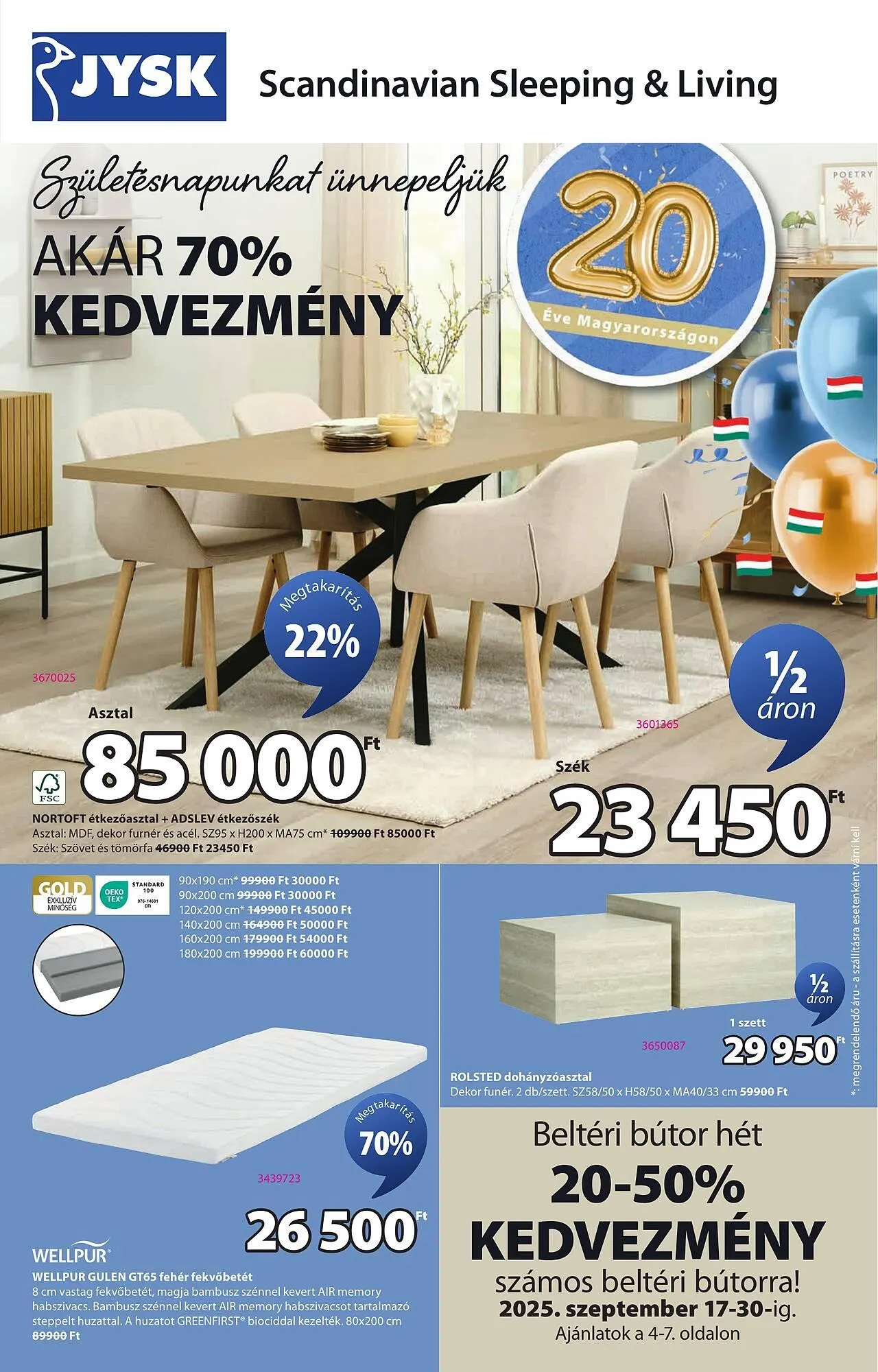 Katalógus JYSK akciós újság szeptember 17.-tól október 14.-ig 2025. - Oldal 1