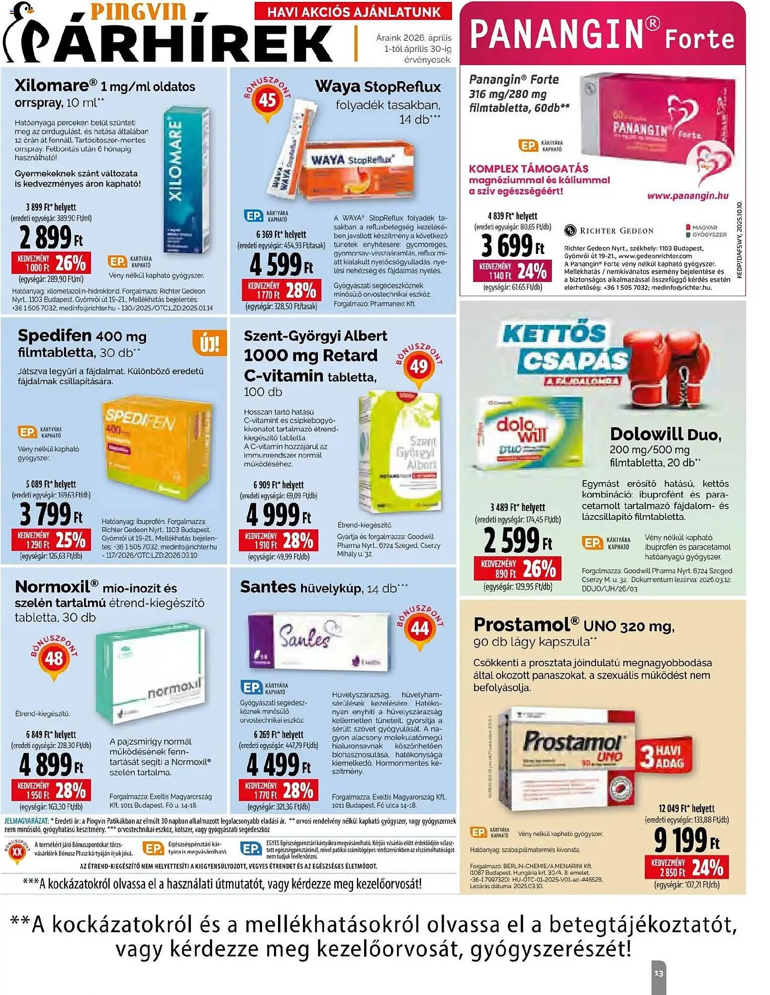 Katalógus Pingvin Patika akciós újság április 1.-tól április 30.-ig 2026. - Oldal 13
