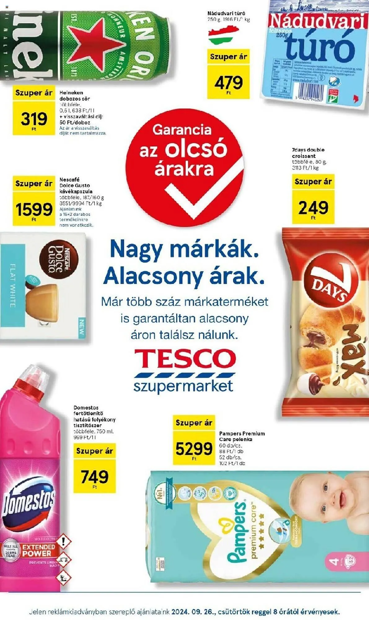 Katalógus Tesco Szupermarket akciós újság szeptember 26.-tól október 2.-ig 2024. - Oldal 1