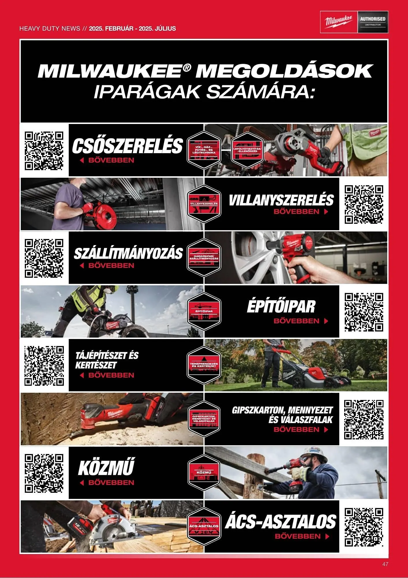 Katalógus Milwaukeetool akciós újság február 13.-tól július 31.-ig 2025. - Oldal 47