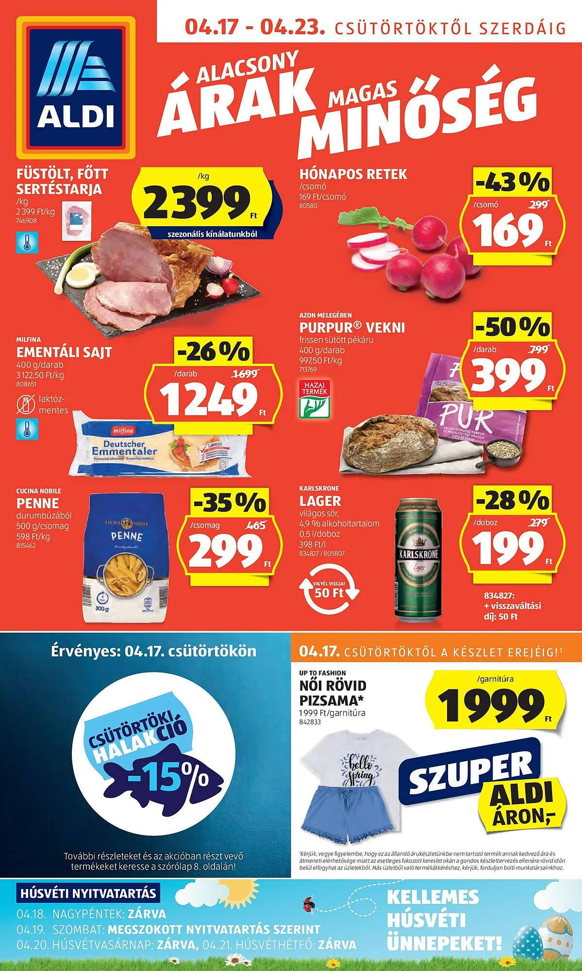 Katalógus ALDI akciós újság április 17.-tól április 23.-ig 2025. - Oldal 1