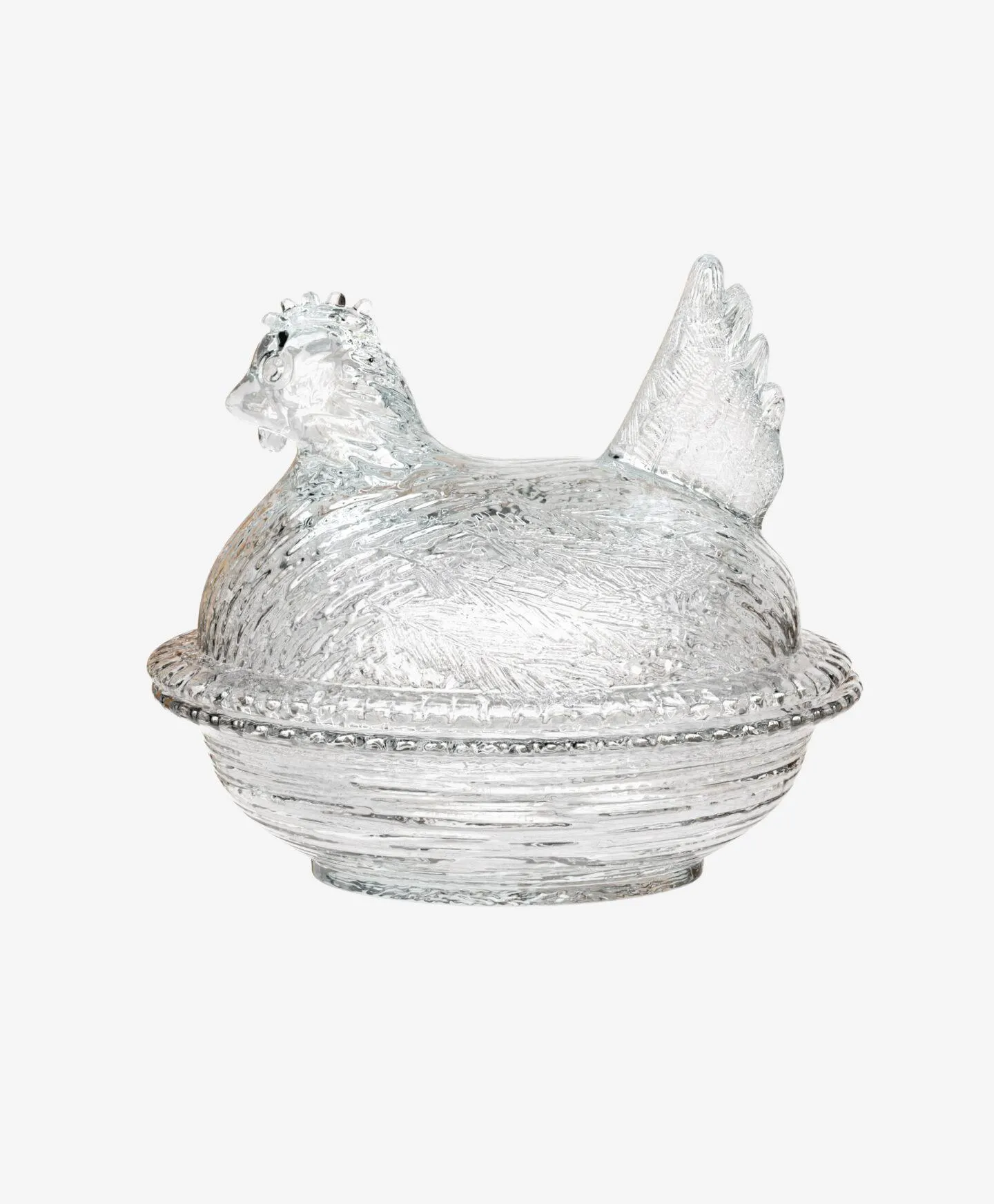 tyúk alakú üveg tároló