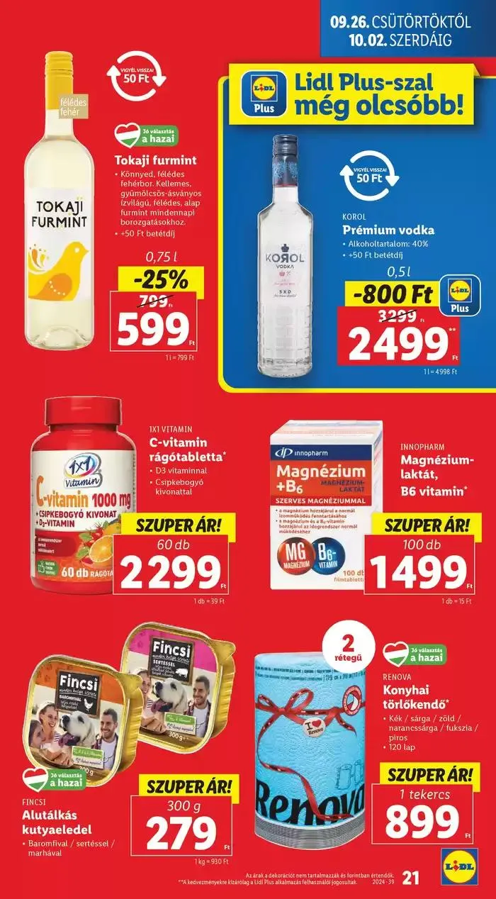 Katalógus Akciós újság – 39. hét szeptember 26.-tól október 2.-ig 2024. - Oldal 21