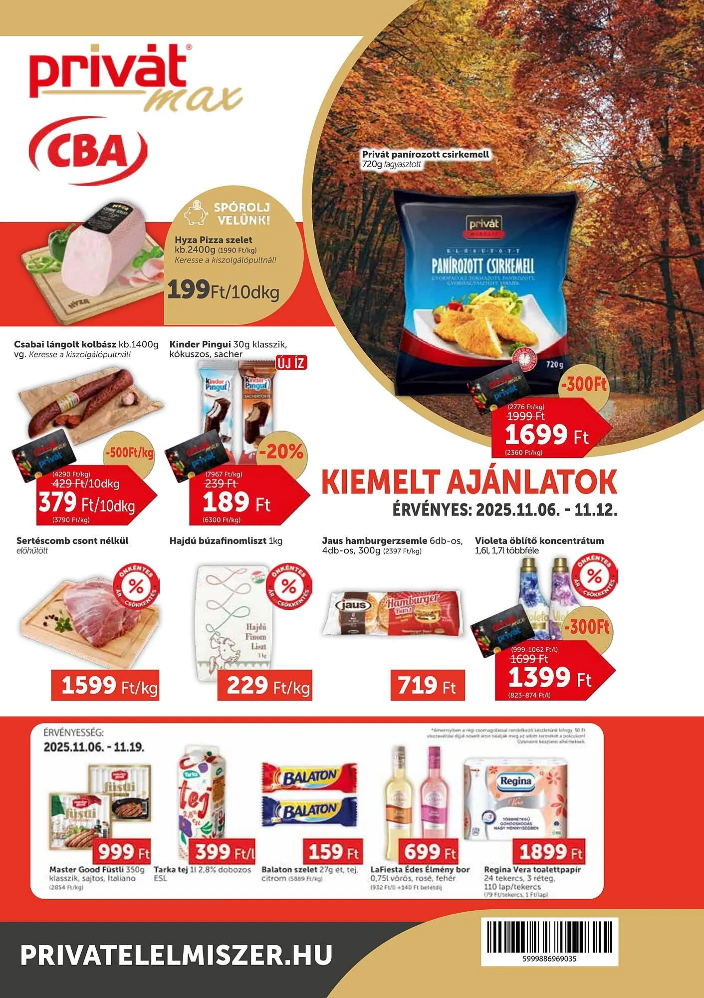 Katalógus PRIVÁT akciós újság november 6.-tól november 12.-ig 2025. - Oldal 1
