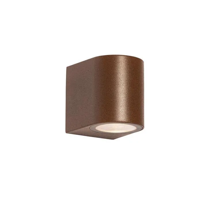 Modern kültéri fali lámpa rozsdabarna műanyag ovális - Baleno