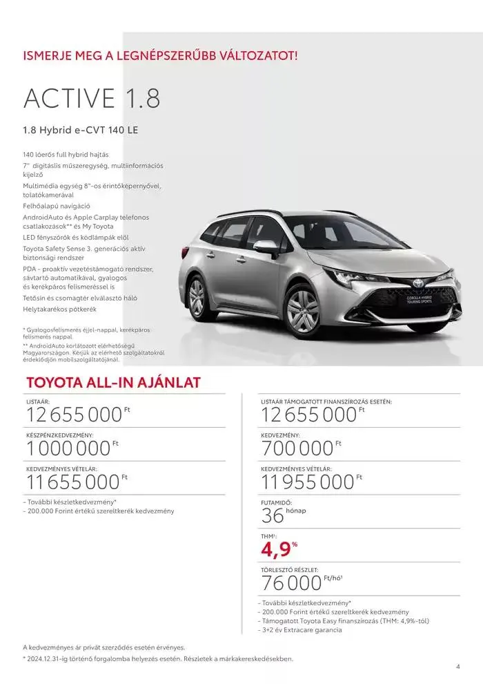 Katalógus Toyota Corolla TS MY24 október 2.-tól október 2.-ig 2025. - Oldal 4