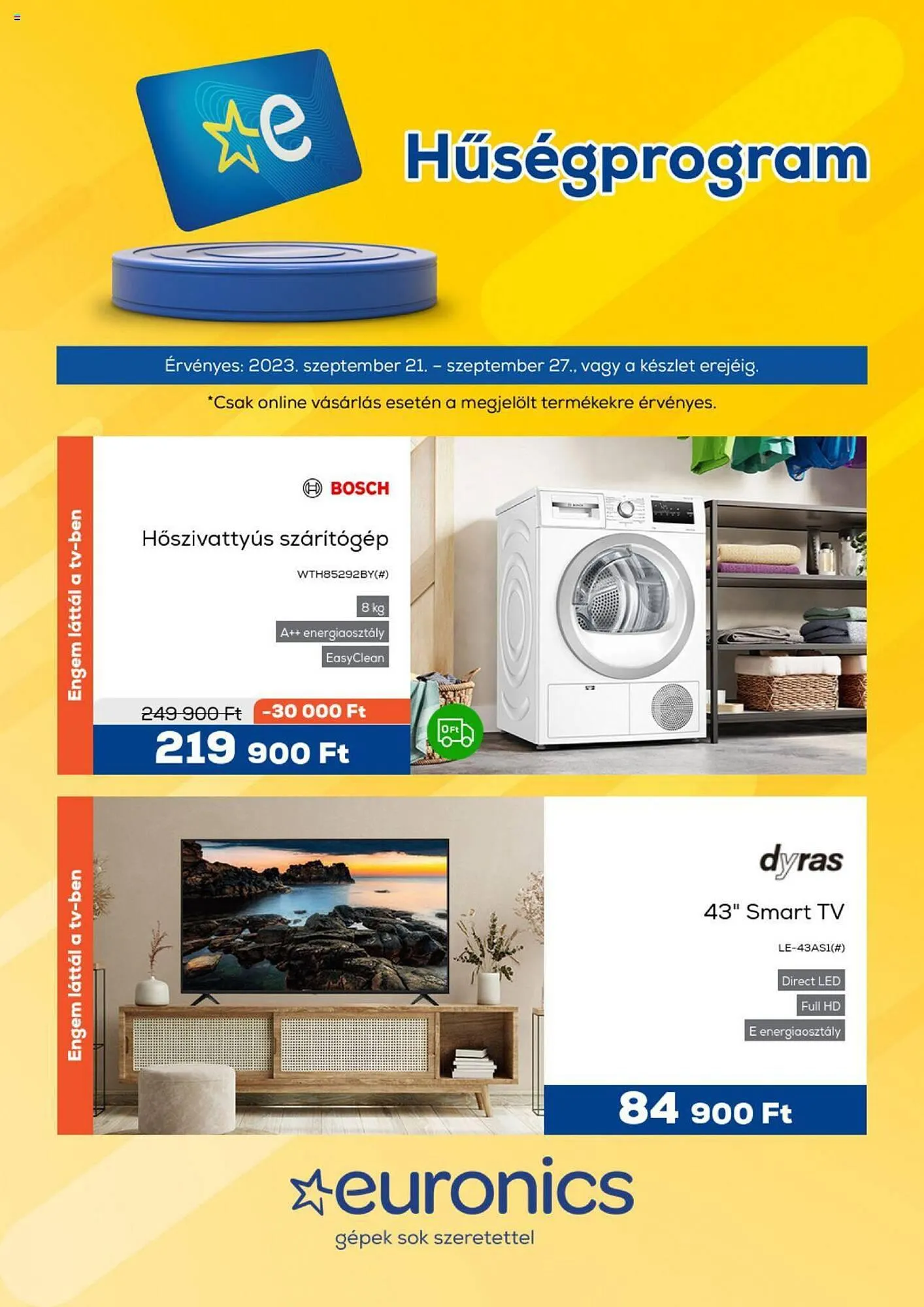 Katalógus Euronics akciós újság szeptember 21.-tól szeptember 27.-ig 2023. - Oldal 1