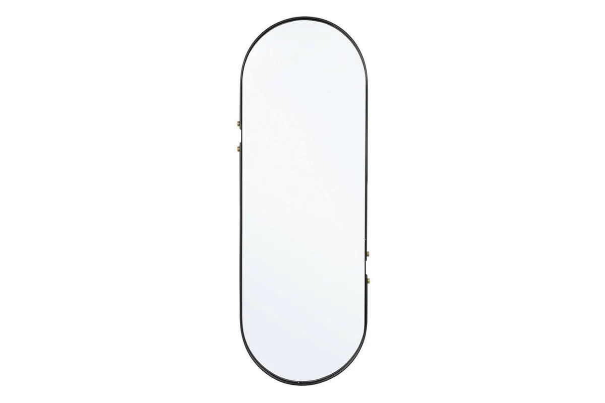 ZEINA II fekete acél tükör