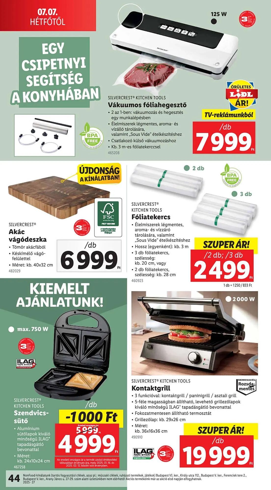 Katalógus Lidl akciós újság július 3.-tól július 9.-ig 2025. - Oldal 44
