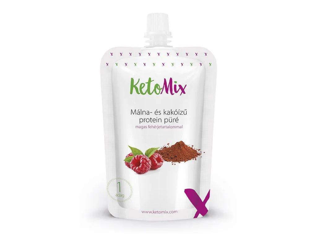 Málna- és kakaóízű protein püré (1 adag)