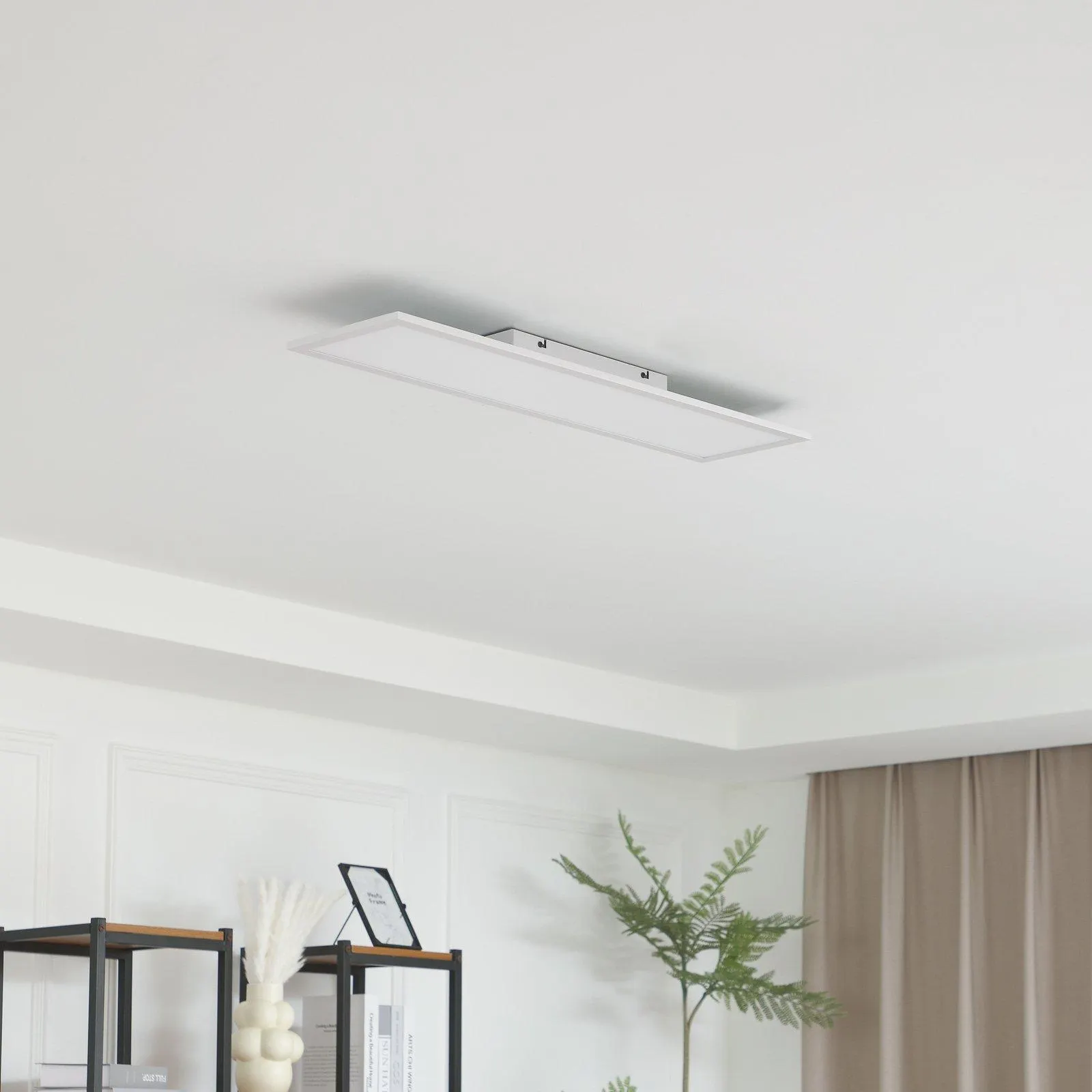 Lindby LED-Panel Enhife, weiß, 80 x 20 cm, Aluminium