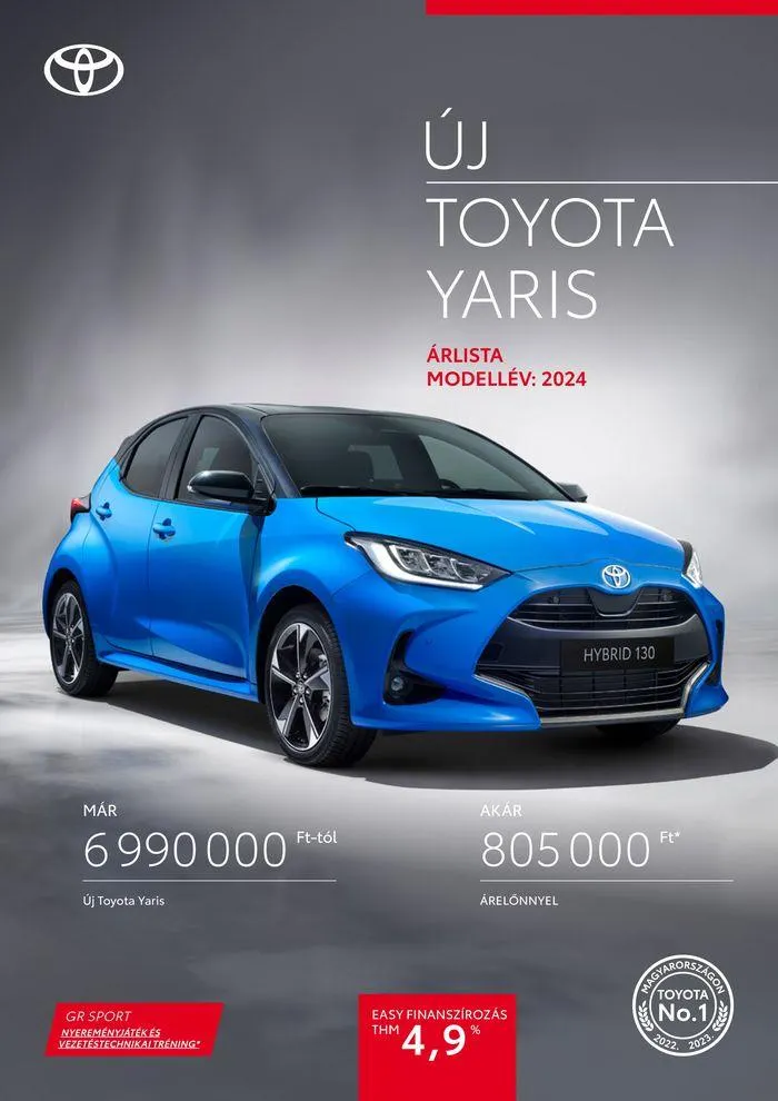 Katalógus Toyota Új YARIS Hybrid július 16.-tól július 16.-ig 2025. - Oldal 1