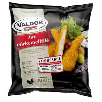 Valdor Zizu Quick-Frozen, Breaded, Crispy Chicken Fillets 500 g