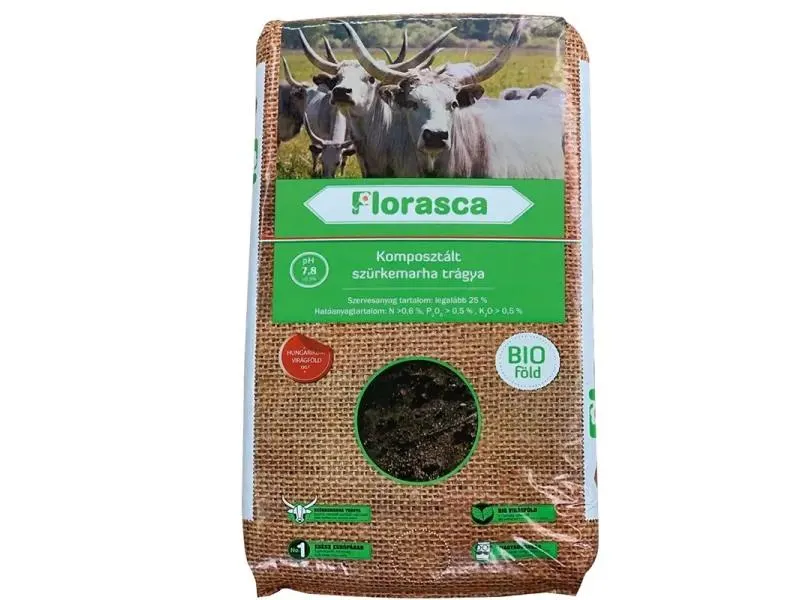FLORASCA - komposztált bio szürkemarhatrágya (40L)
