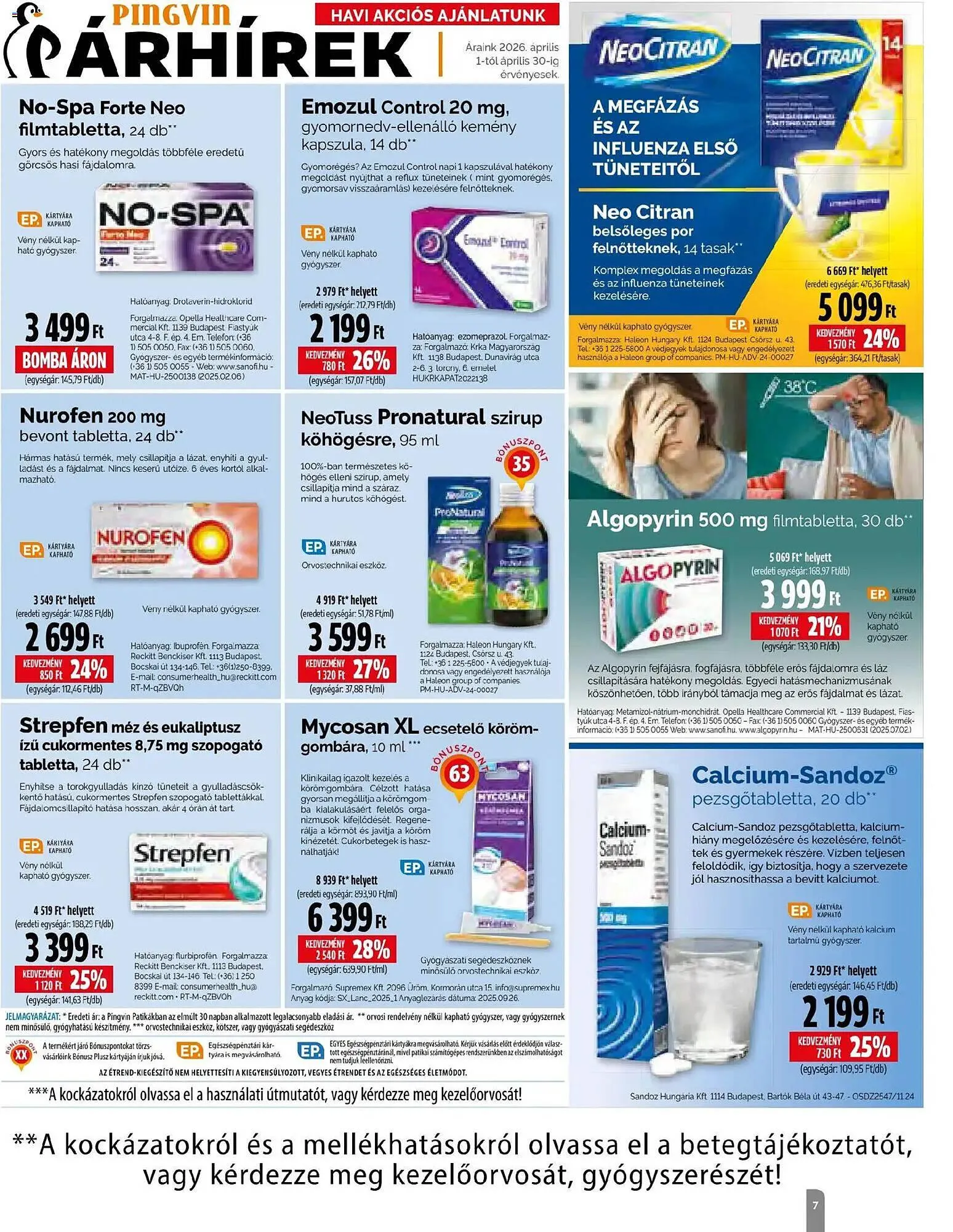 Katalógus Pingvin Patika akciós újság április 1.-tól április 30.-ig 2026. - Oldal 7