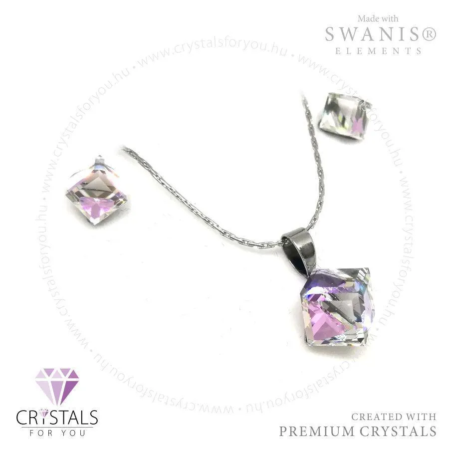 Kocka medálos szett Swanis® prémium kristállyal díszítve