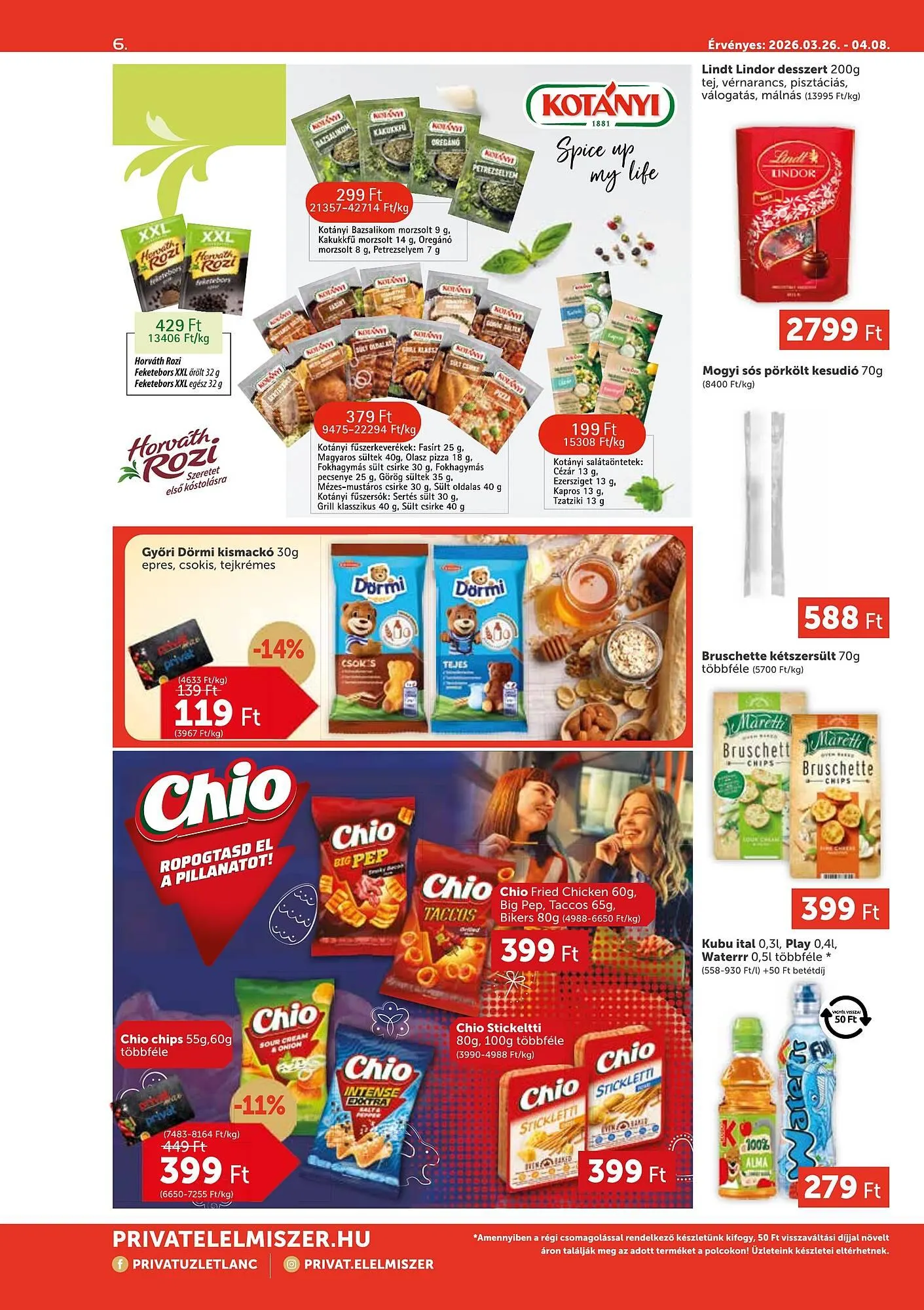 Katalógus PRIVÁT akciós újság március 26.-tól április 8.-ig 2026. - Oldal 6