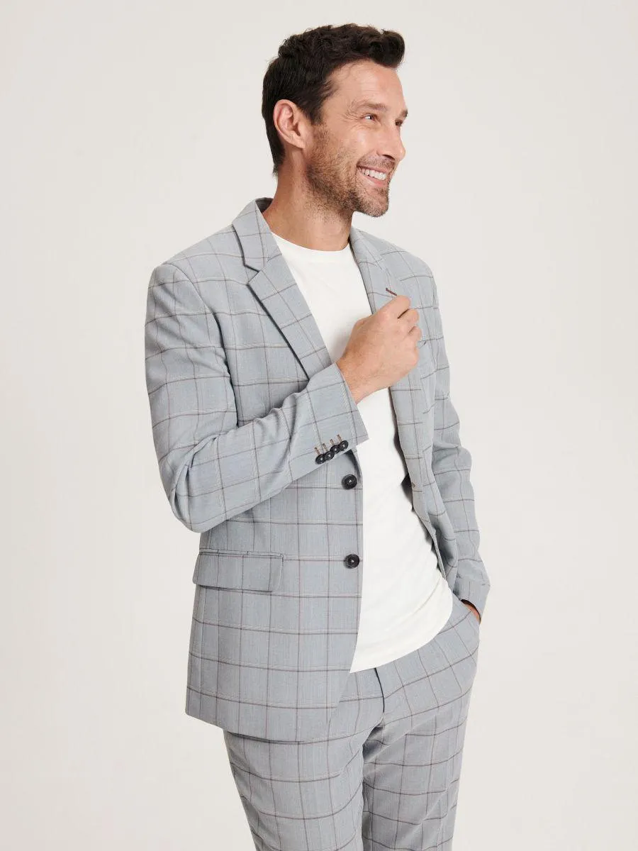 Kockás slim fit zakó