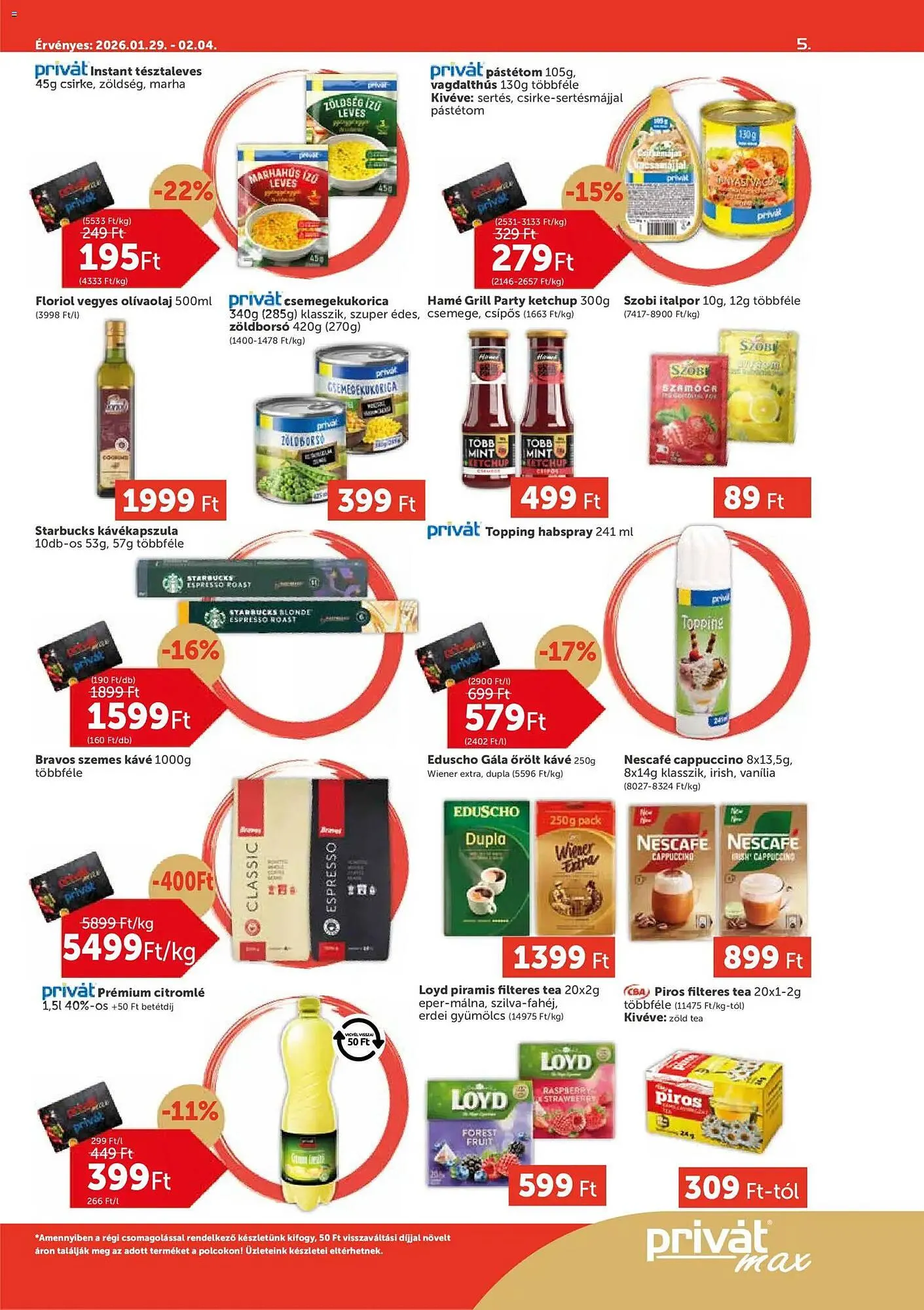 Katalógus PRIVÁT akciós újság január 29.-tól február 4.-ig 2026. - Oldal 5