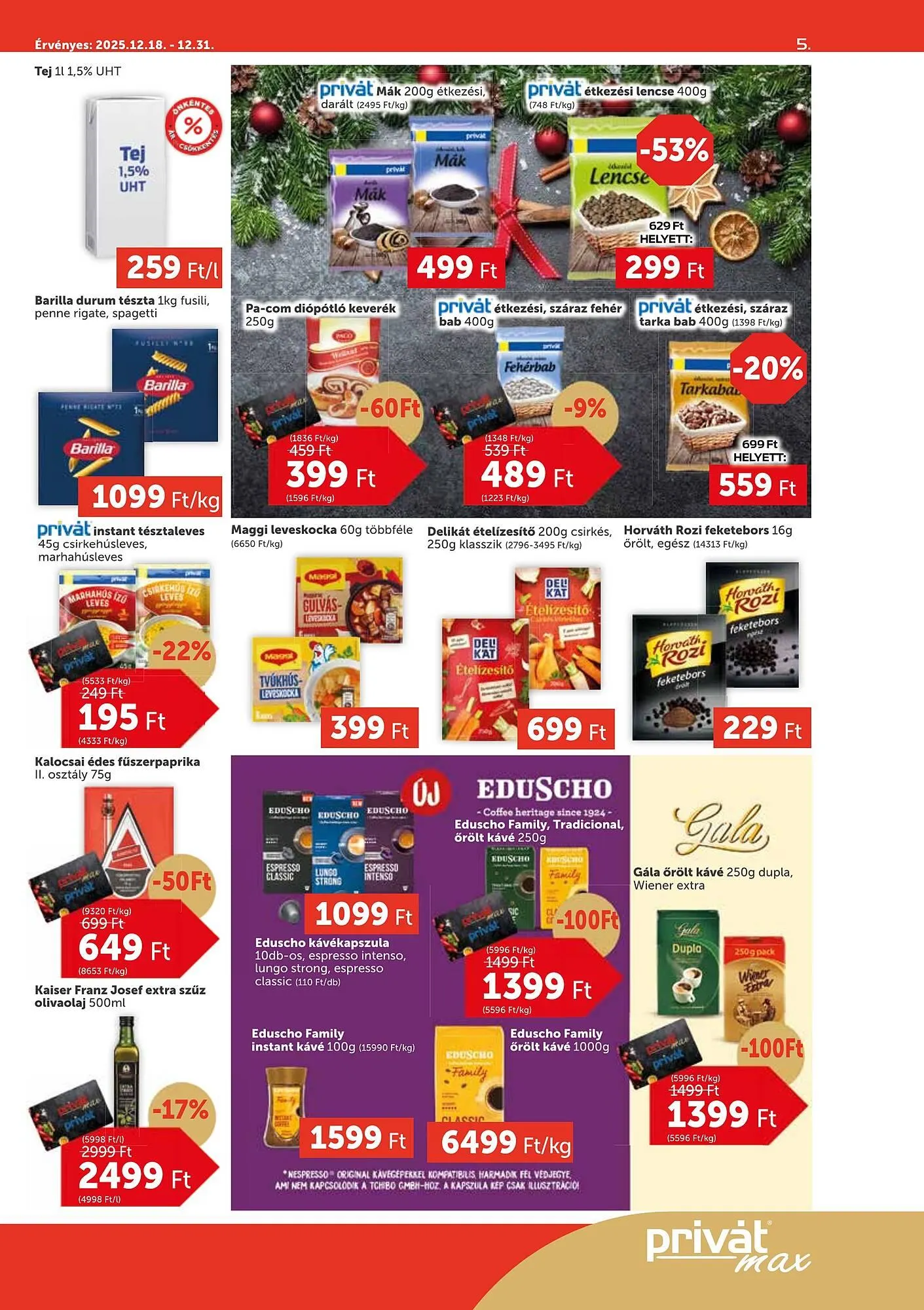 Katalógus PRIVÁT akciós újság december 18.-tól december 31.-ig 2025. - Oldal 5