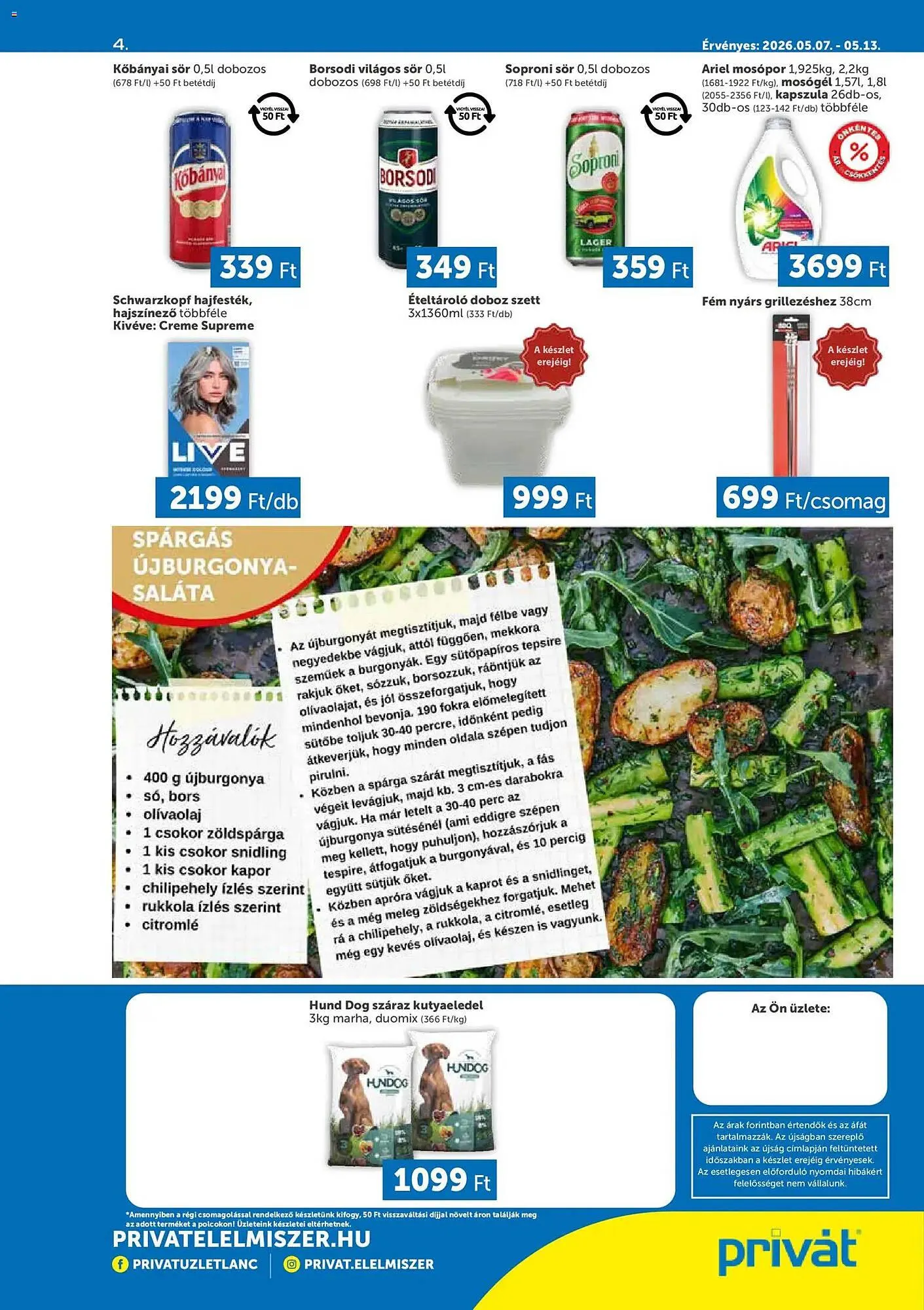Katalógus PRIVÁT akciós újság május 7.-tól május 13.-ig 2026. - Oldal 4