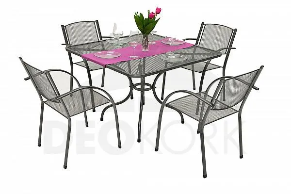 Fém kerti bútor Kerti fém szerelvény MILANO II. 1 + 4