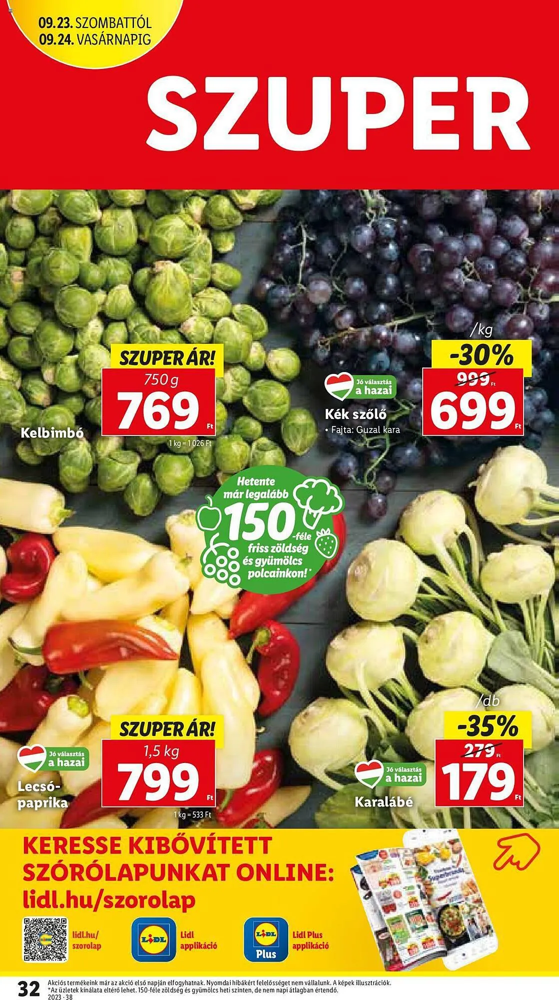 Katalógus Lidl akciós újság szeptember 21.-tól szeptember 27.-ig 2023. - Oldal 32