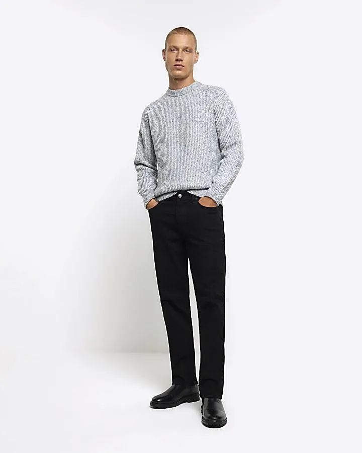 Black straight fit jeans