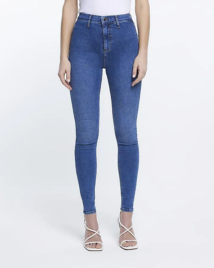 Blue high waisted jeggings