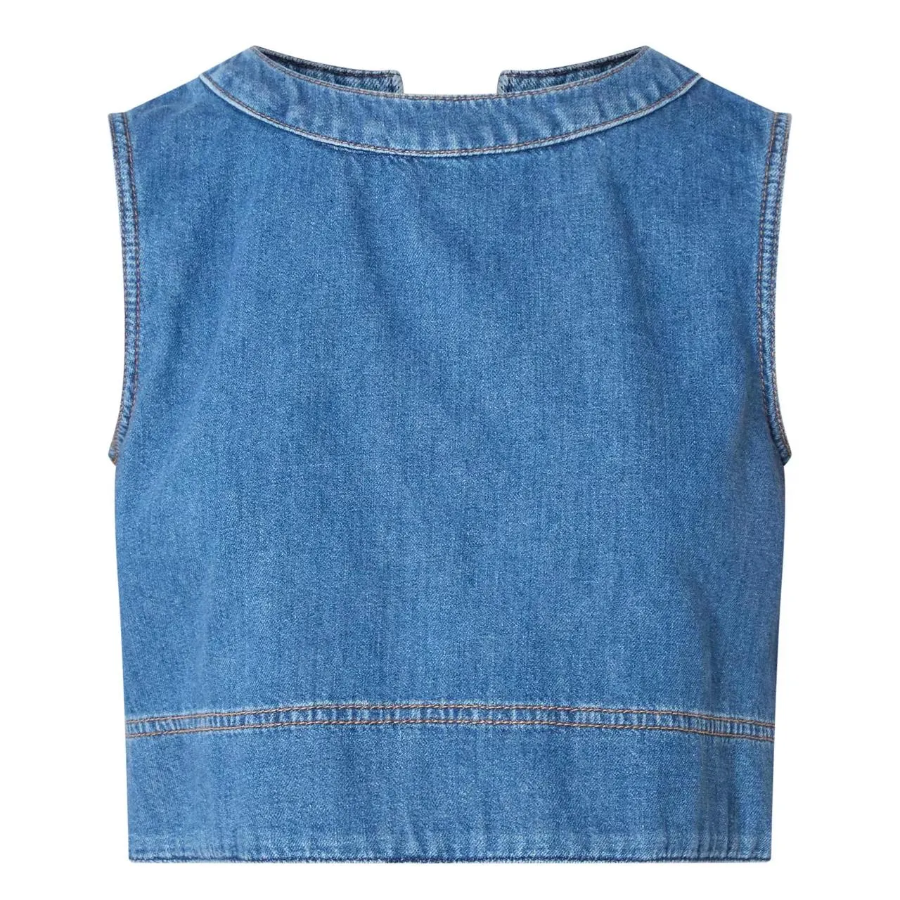New in WEEKEND MAX MARA Cropped Denim Tank Top €180.00