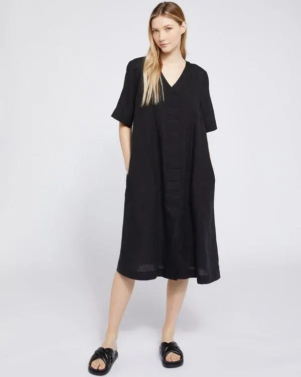 Carolyn Donnelly The Edit V-Neck Linen Dress