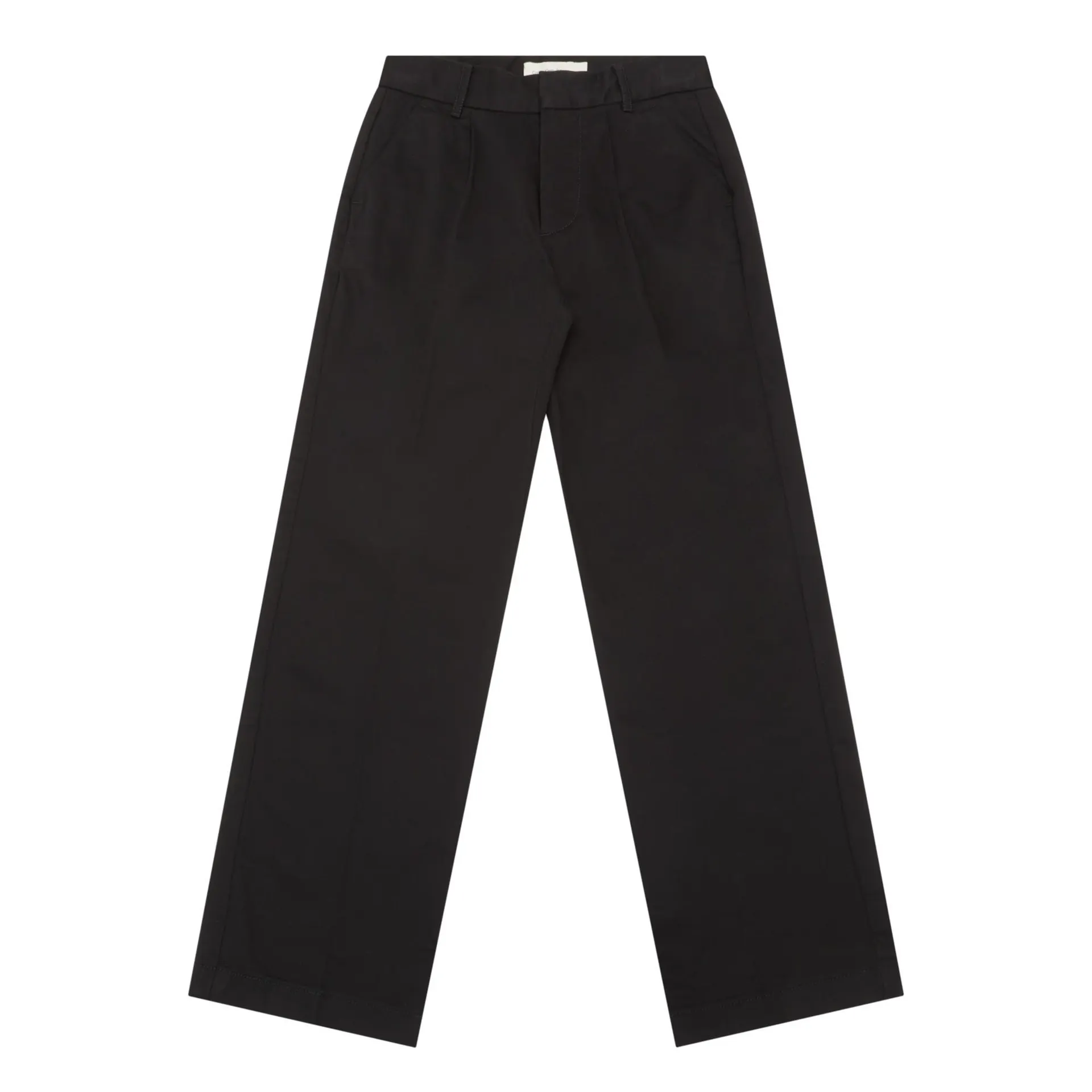 Straight Pleated Chino Trousers
