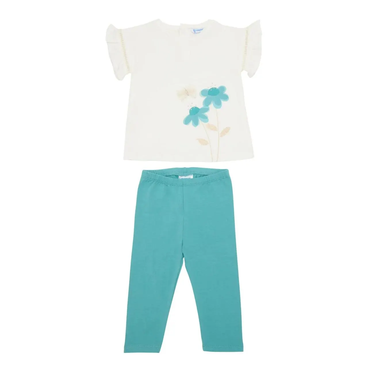 New in MAYORAL Flower T-Shirt & Leggings Two-Piece Set €32.00