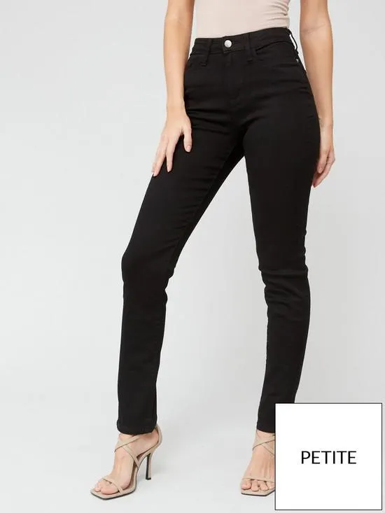 Short Isabelle High Rise Slim Leg Jean - Black