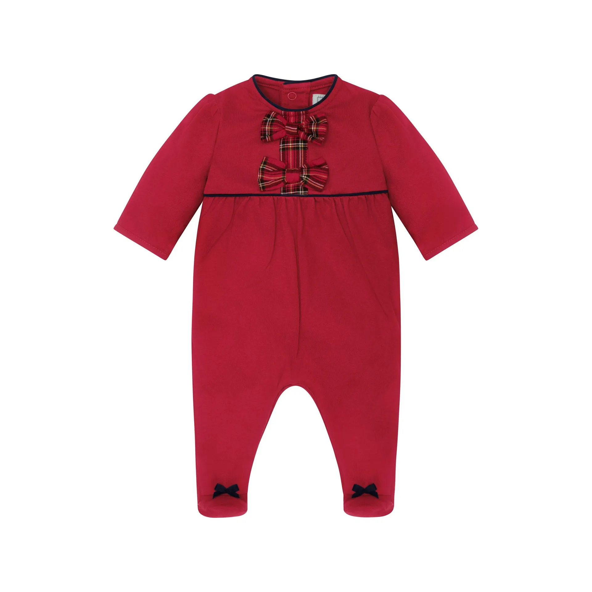 Kiki Tartan Bow Babygrow