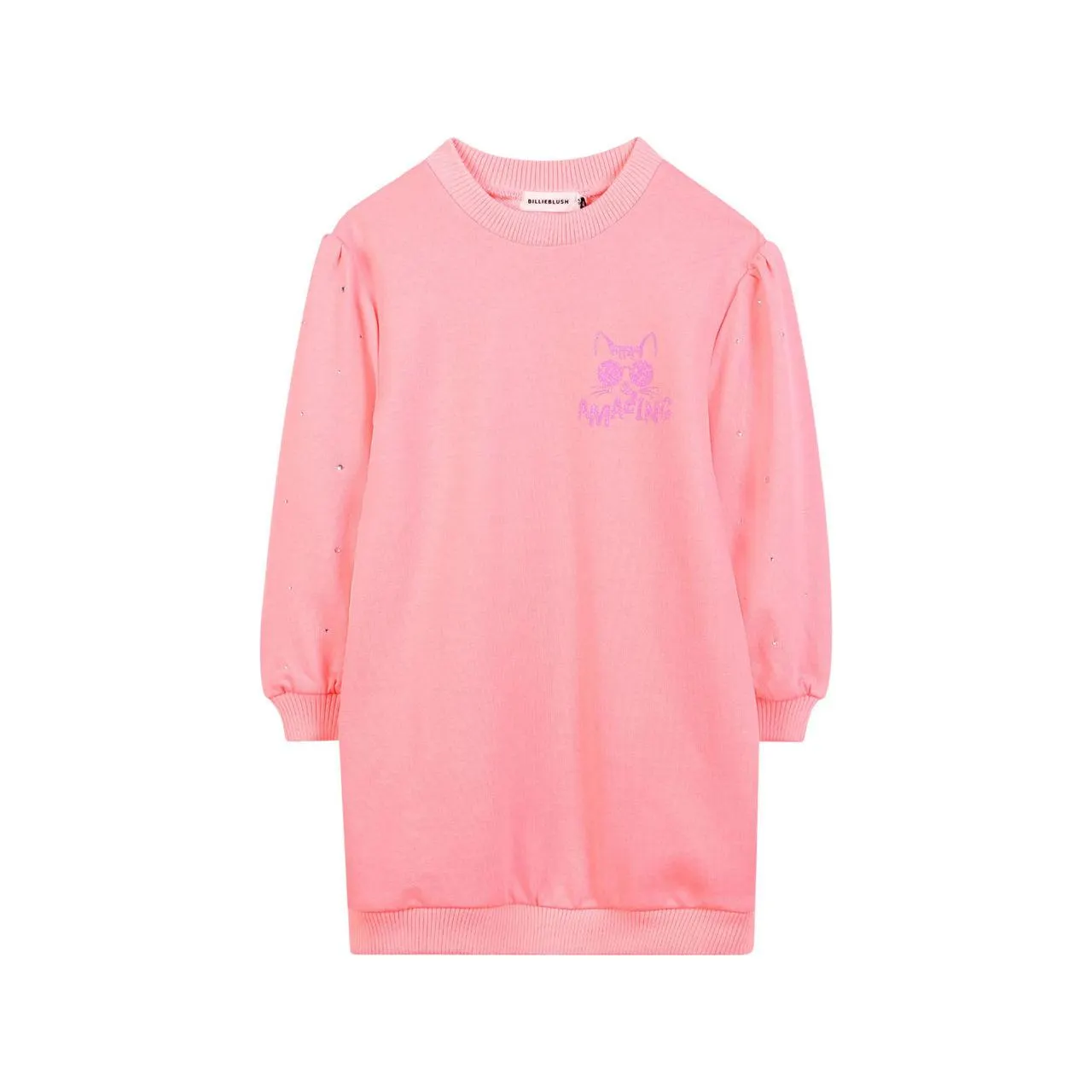 Studded Illustration Sweatshirt Dress