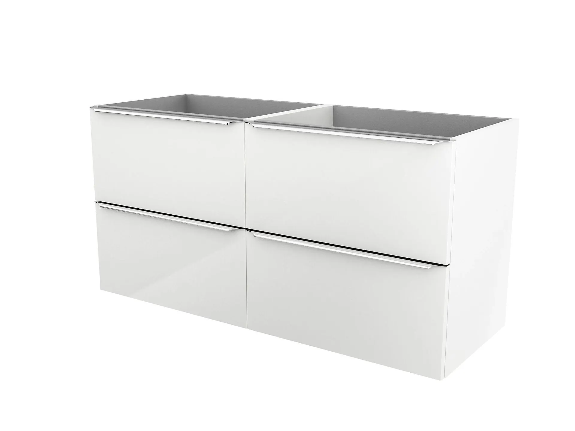 GoodHome Imandra Gloss White Wall-mounted Bathroom Vanity unit (H)60cm (W)120cm