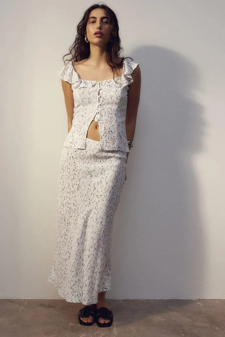 Viscose crêpe skirt