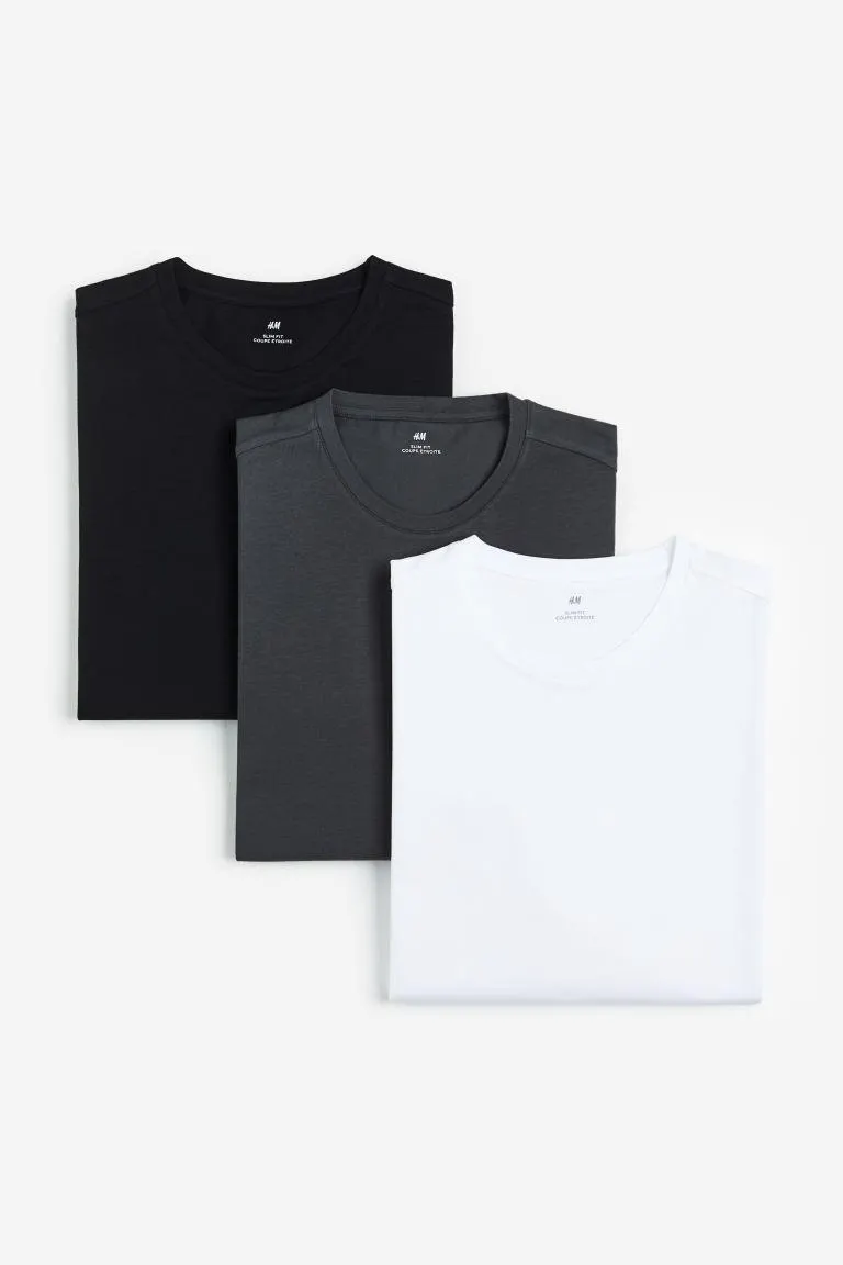 3-pack Slim Fit jersey tops
