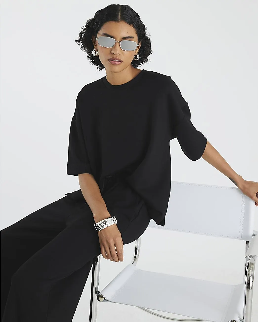 Black Premium Short Sleeve Boxy T-Shirt