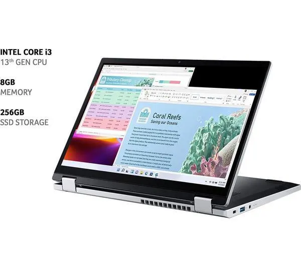 ACER Aspire 3 Spin 14" 2 in 1 Laptop - Intel® Core™ i3, 256 GB SSD, Silver