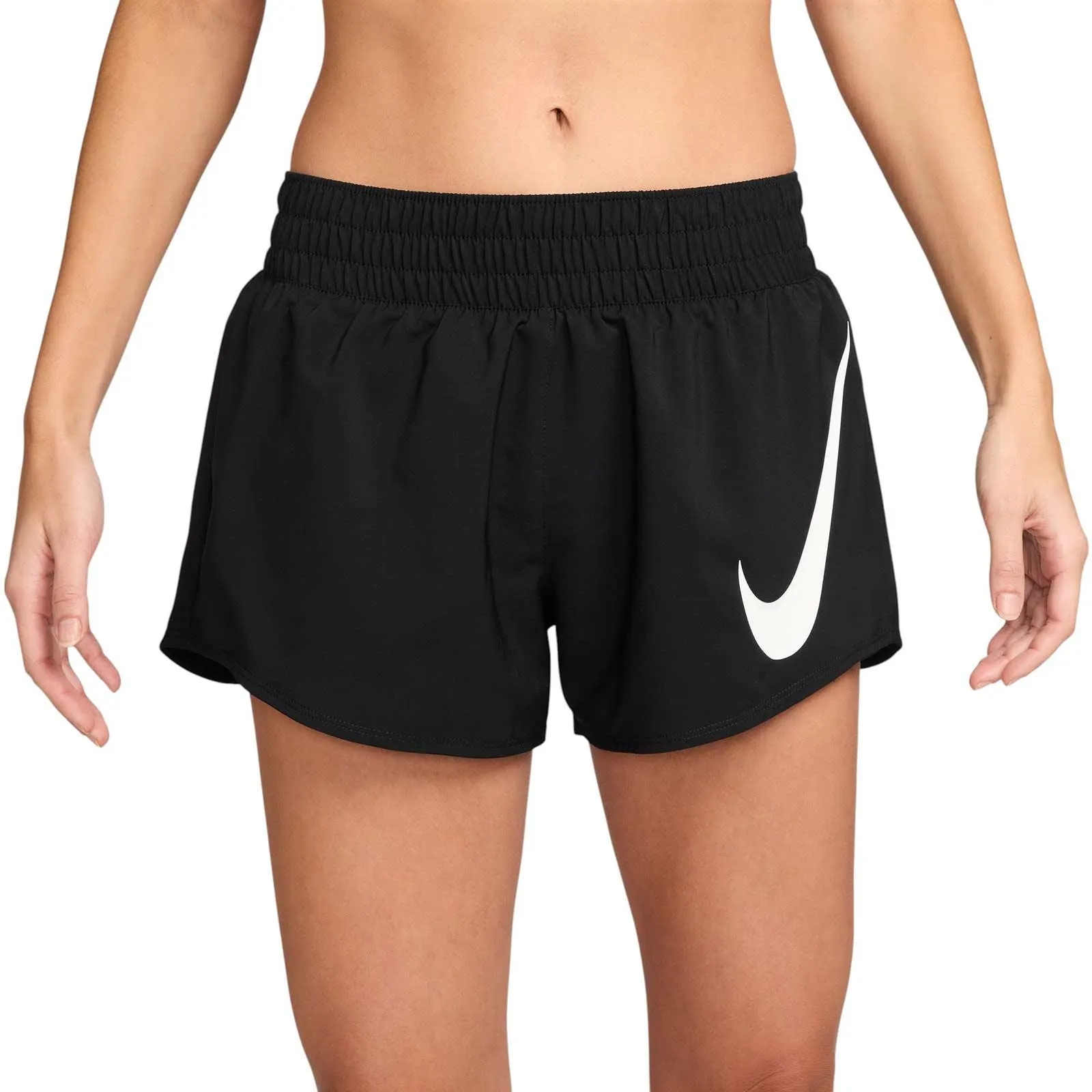 Nike One Swoosh Womens Dri-FIT Mid-Rise Loose 3" Brief-Lined Running Shorts