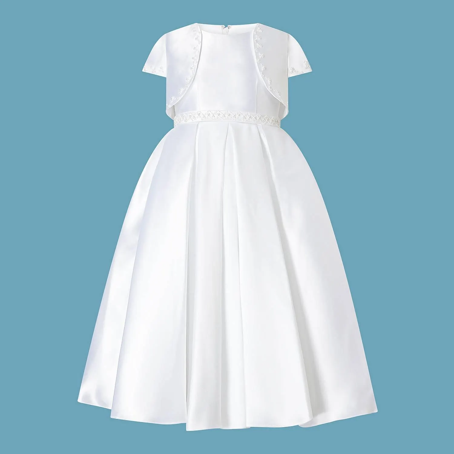 Embellished Short Sleeve Jacket and Communion Dress