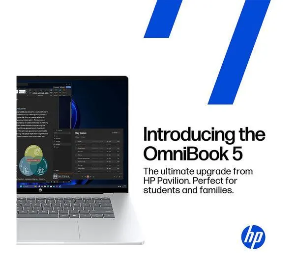 HP HP OmniBook 5 14" 2 in 1 Laptop - Intel® Core™ i5, 512 GB SSD, Silver