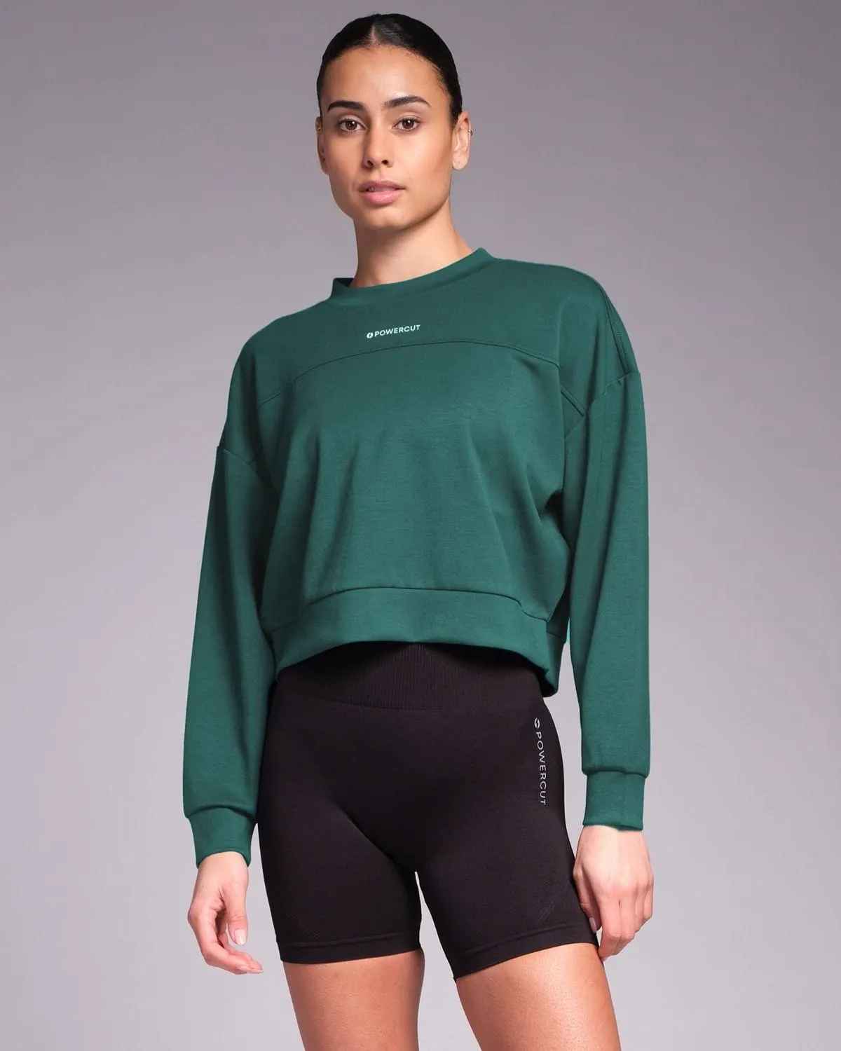 Powercut Studio Cropped Sweatshirt Jungle Green