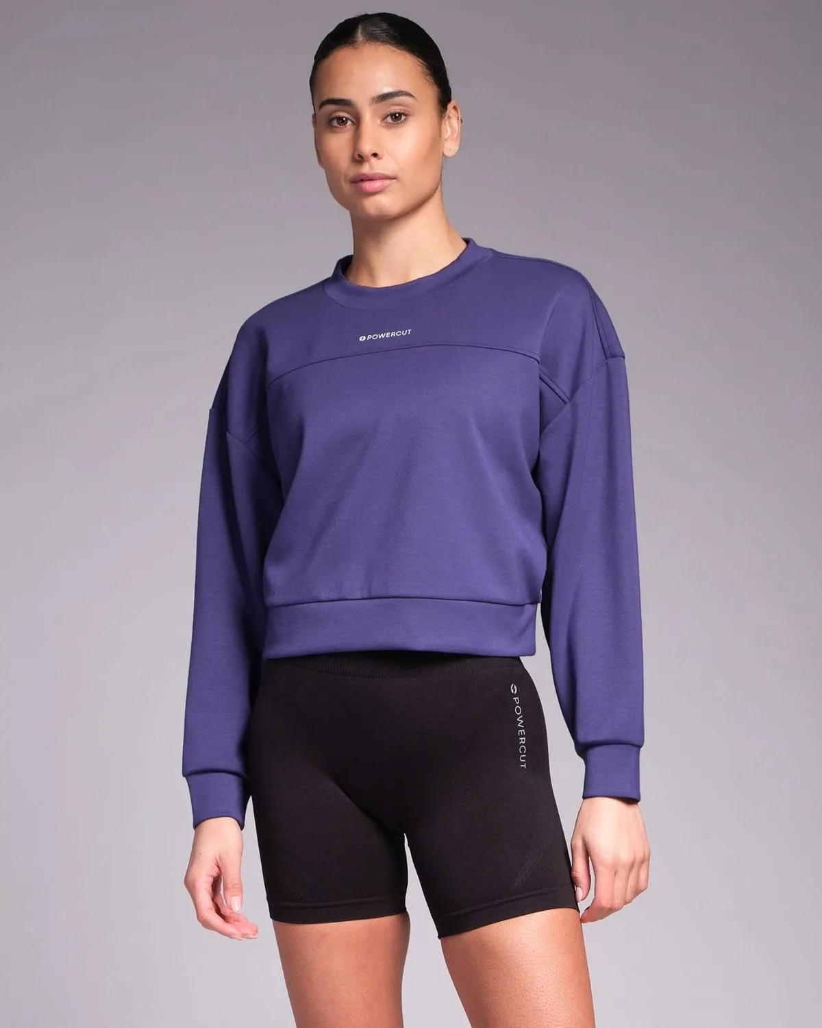 Powercut Studio Cropped Sweatshirt Future Dusk