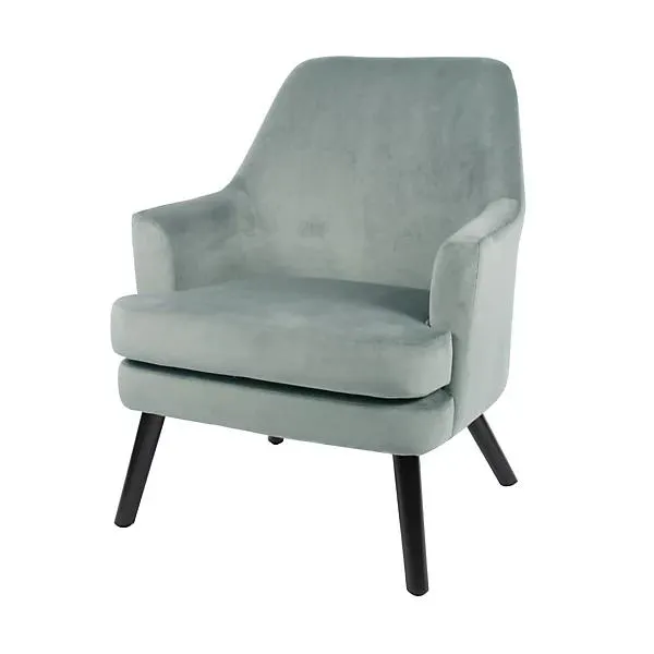 Kenver Green Velvet effect Relaxer chair (H)895mm (W)720mm (D)735mm